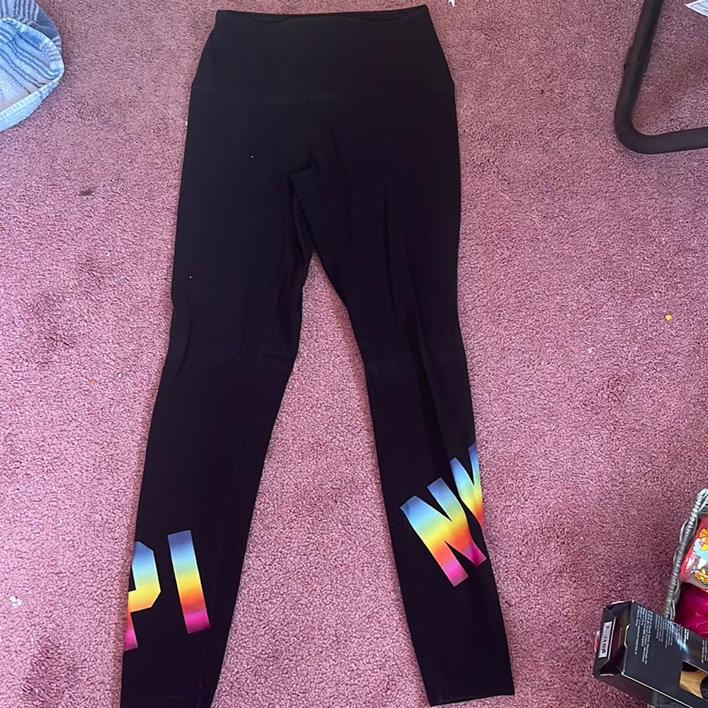 Pink brand yoga leggings.